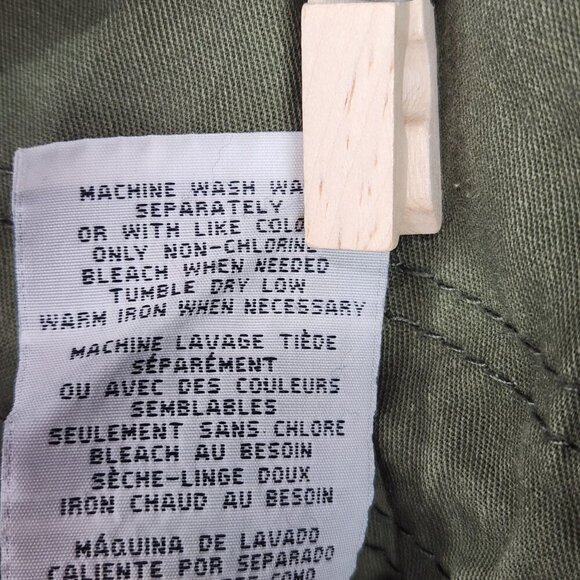 Utility Field Jacket Olive Green Women's M Zip Up Miss London Cinch Waist Army - Picture 8 of 8